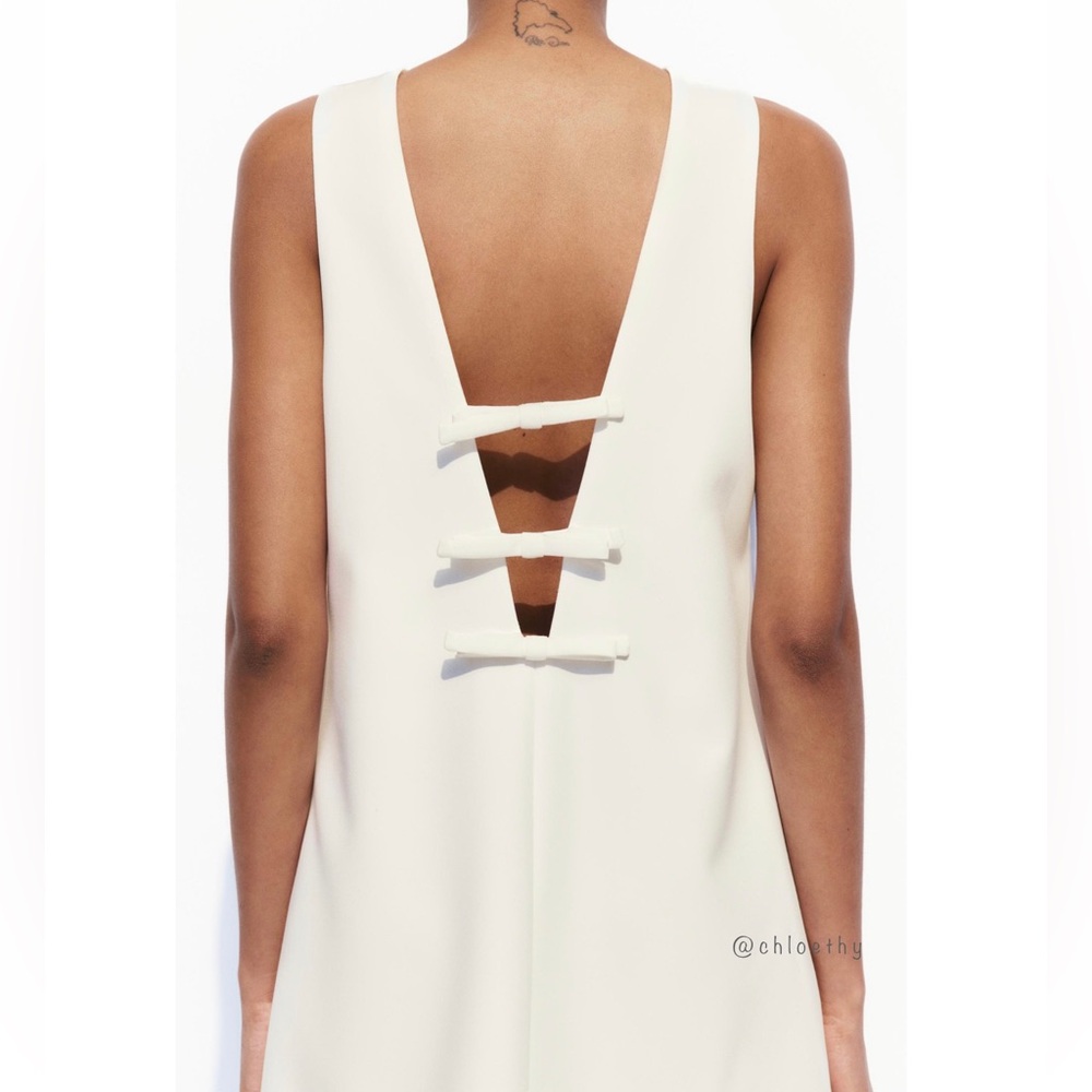 Zara MINI DRESS WITH BOWS